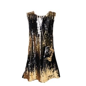 Sequin Gold & Black